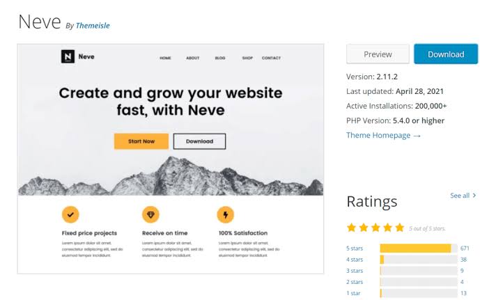Neve - 免费的 woocommerce 主题