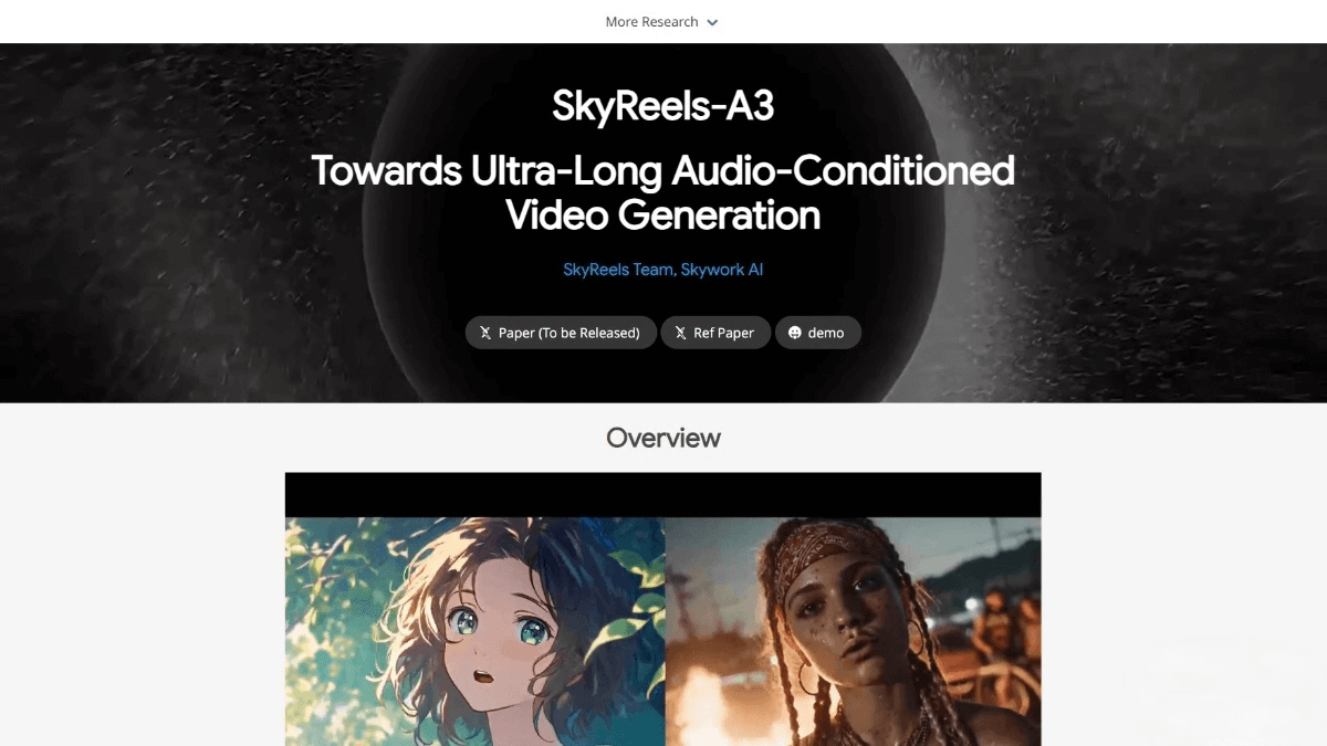 SkyReels-A3 - 昆仑万维推出的音频驱动数字人创作工具