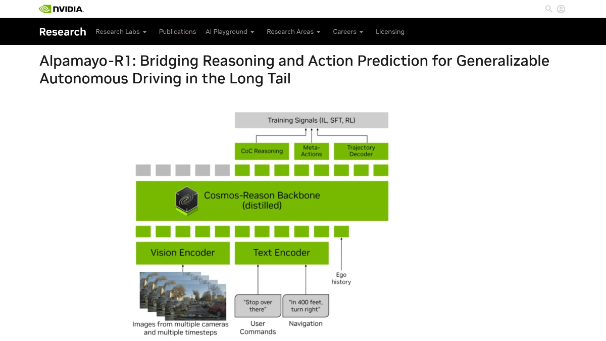 Alpamayo-R1 - 英伟达开源的带推理能力的视觉-语言-行动模型